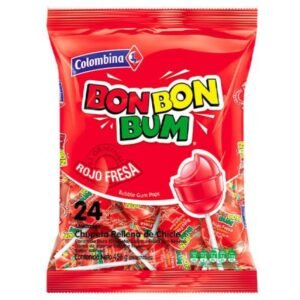 BON BON BUM FRESA COLOMBINA 408 gr 24 PIEZAS